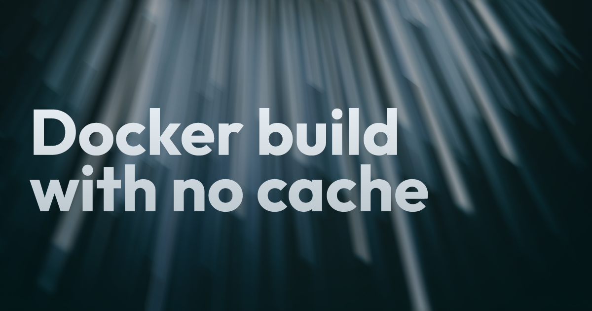 How to build an image without the Docker cache banner