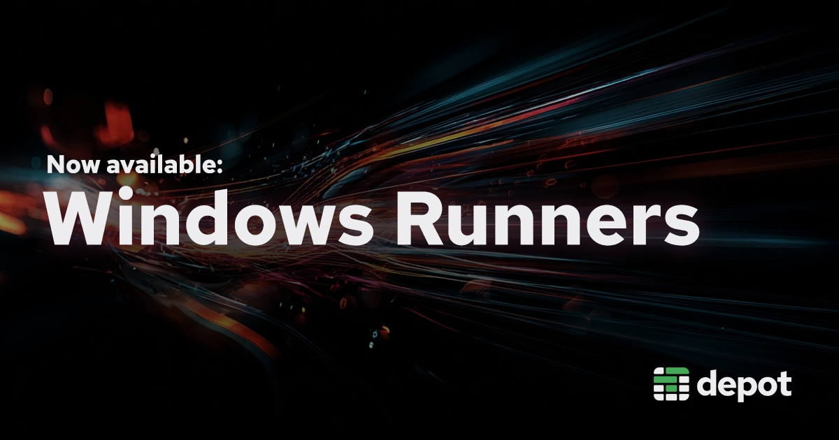 Now available: Windows GitHub Actions runners banner