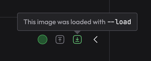 Screenshot showing that the image was loaded