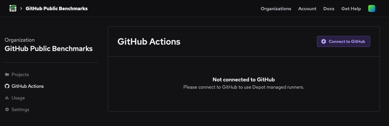 Connect GitHub Organization to Depot