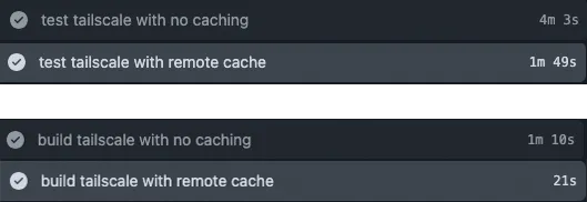 Gocache V2 build time comparisons