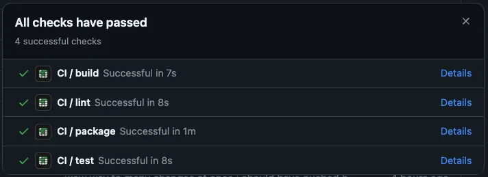 GitHub checks showing Depot CI results with one failing and three passing jobs