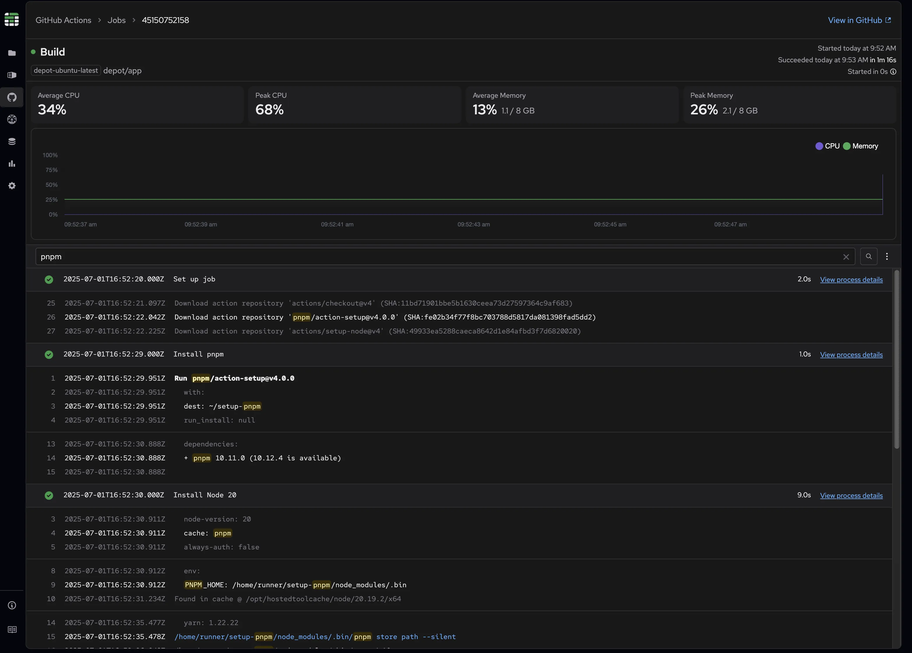 view of contextual search results